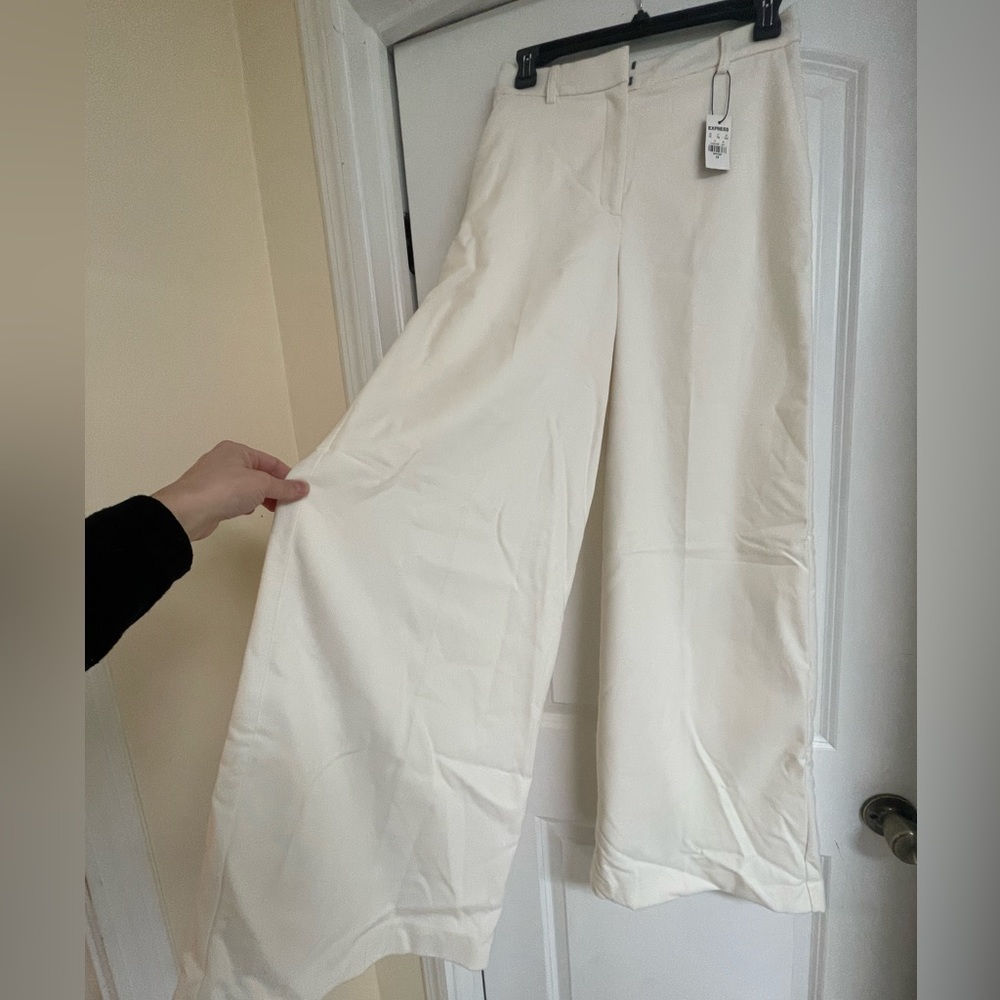 Wide White Pants, size 0R